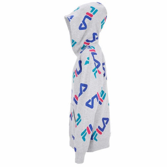 Fila Youth Pullover Hoodie Grey with Fila Logo - Picture 3 of 3